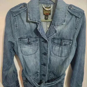 VINTAGE Lucky Brand womens belted utility jacket. Size large